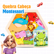 Carregar imagem no visualizador da galeria, Quebra Cabeça de Madeira Montessori | Varie™