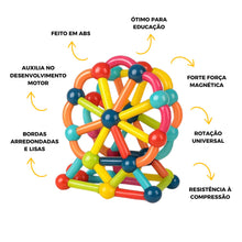 Carregar imagem no visualizador da galeria, Blocos de Montar Magnético Construção 128 Peças