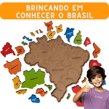 Carregar imagem no visualizador da galeria, Mapa Montessori Quebra Cabeça Brasil | Varie™