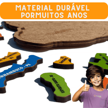 Carregar imagem no visualizador da galeria, Mapa Montessori Quebra Cabeça Brasil | Varie™