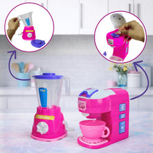 Carregar imagem no visualizador da galeria, Kit Cozinha Infantil 25pcs Brinquedo Eletrodomésticos Comidinhas Acessórios