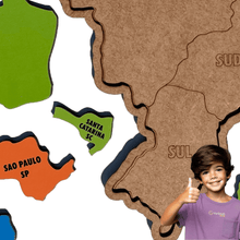 Carregar imagem no visualizador da galeria, Mapa Montessori Quebra Cabeça Brasil | Varie™