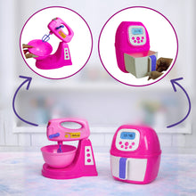 Carregar imagem no visualizador da galeria, Kit Cozinha Infantil 25pcs Brinquedo Eletrodomésticos Comidinhas Acessórios