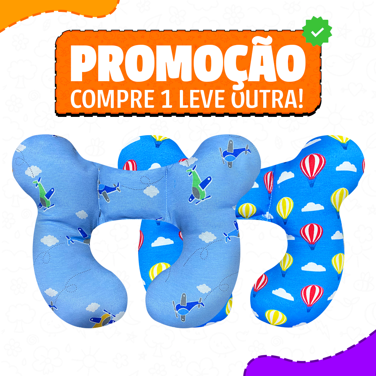 Almofadinha Baby Super Confortável 03 Meses á 4 Anos | Original Varietah Kids™