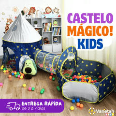 Castelinho Mágico com Túnel Divertido | Original Varietah Kids™