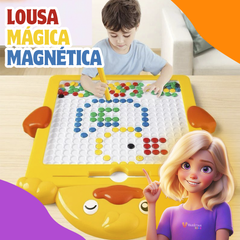 Lousa Mágica Caneta Magnética Infantil