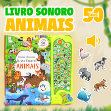 Carregar imagem no visualizador da galeria, Livro Sensorial 50 Sons Animais + BRINDE EXCLUSIVO | Varie™
