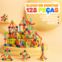 Blocos de Montar Magnético Construção 128 Peças