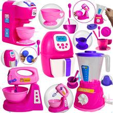 Carregar imagem no visualizador da galeria, Kit Cozinha Infantil 25pcs Brinquedo Eletrodomésticos Comidinhas Acessórios

