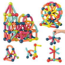 Carregar imagem no visualizador da galeria, Blocos de Montar Magnético Construção 128 Peças

