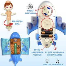 Carregar imagem no visualizador da galeria, Avião 360 Infantil Com Sons e Luzes | Varie™
