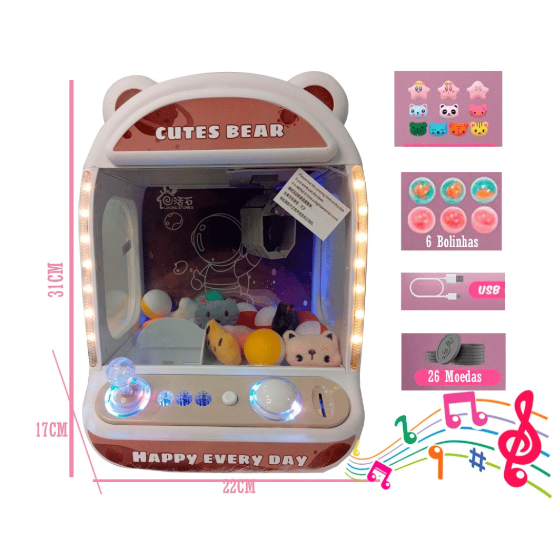 Mini Máquina PegaPega Ursinhos (Envio Gratuito) | Varietah Kids™