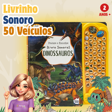 Carregar imagem no visualizador da galeria, Livro Sonoro dos Dinossauros + Brinde 100% Exclusivo! | Varietah Kids™
