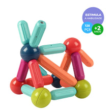 Carregar imagem no visualizador da galeria, Blocos de Montar Magnético Construção 128 Peças
