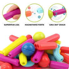 Carregar imagem no visualizador da galeria, Blocos de Montar Magnético Construção 128 Peças
