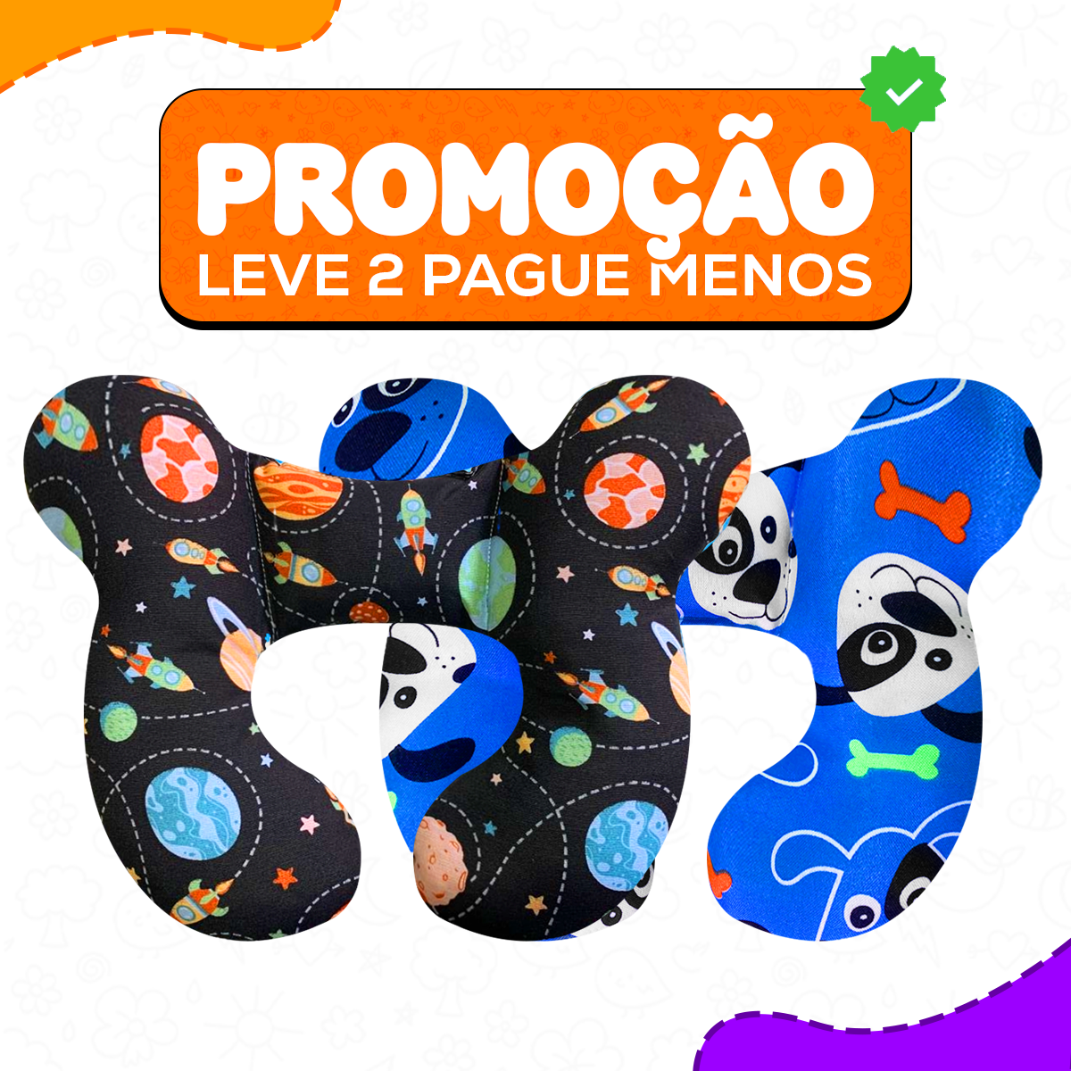 Almofadinha Baby Super Confortável 03 Meses á 4 Anos | Original Varietah Kids™
