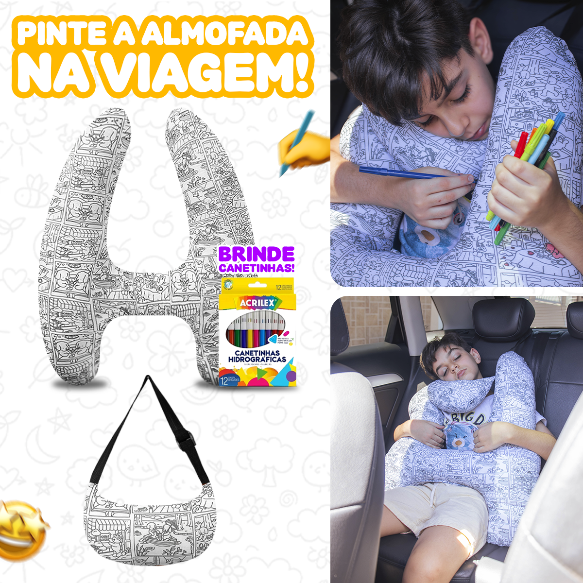 Almofada H Bobbie Goods Viagens e Passeios Tranquilos | Varietah Kids™