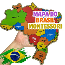 Carregar imagem no visualizador da galeria, Mapa Montessori Quebra Cabeça Brasil | Varie™
