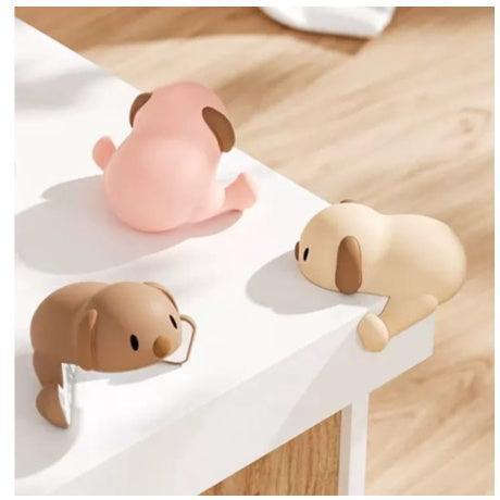 KIT com 4 Protetor de Quina de Silicone Cachorrinhos | Varie™ - Loja Varietah Kids