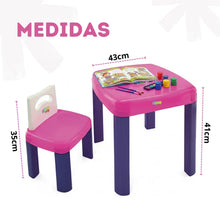 Carregar imagem no visualizador da galeria, Mesa e Cadeira Infantil para Desenho Lanche e Brincadeira
