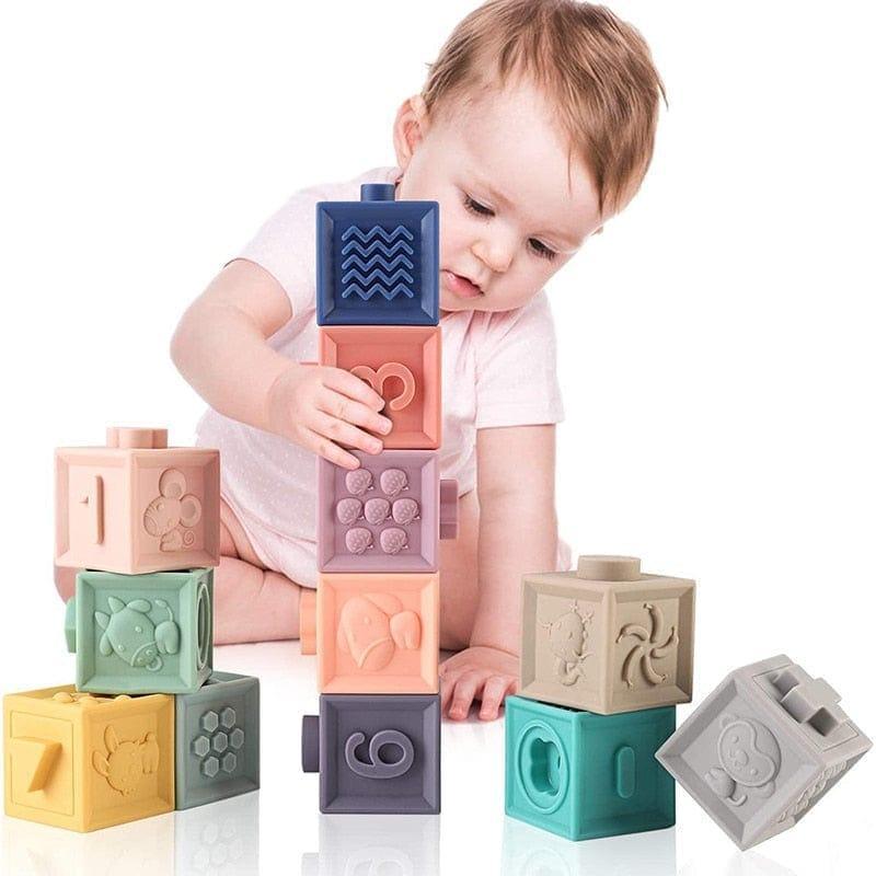 Blocos De Construção 3D Macios Para Bebês (Conjunto) - Loja Varietah Kids