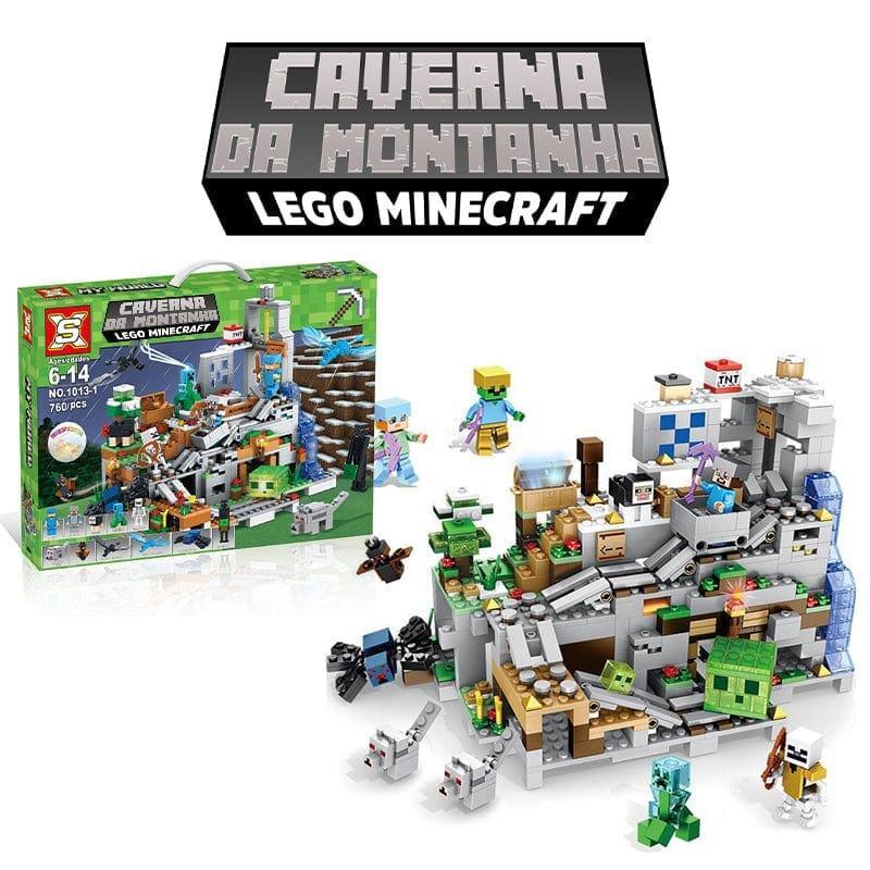 Bloco de Montar Minecraft - Modelo Caverna da Montanha - Loja Varietah Kids