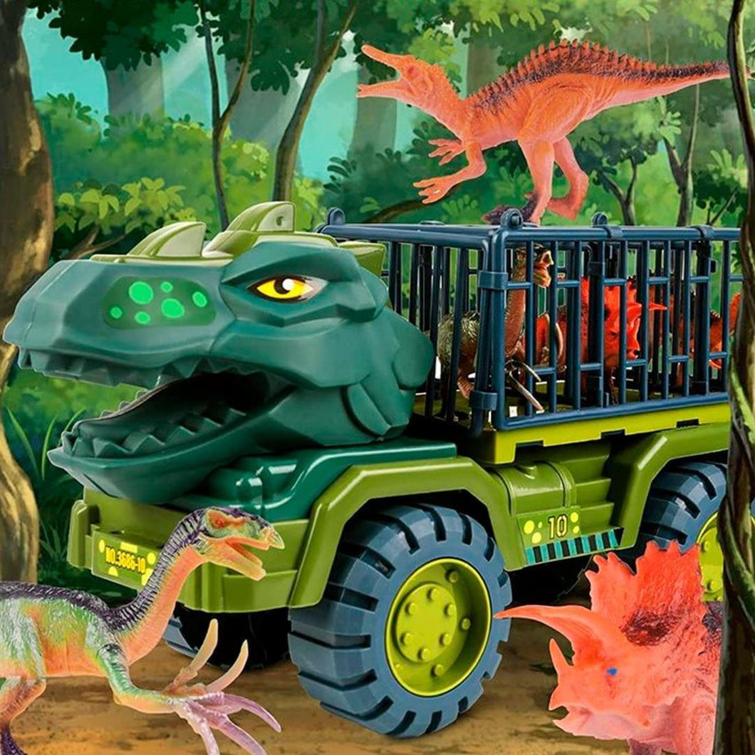 Carrinho Dinossauro Rex + Brinde (12 Dinossauros) - Loja Varietah Kids